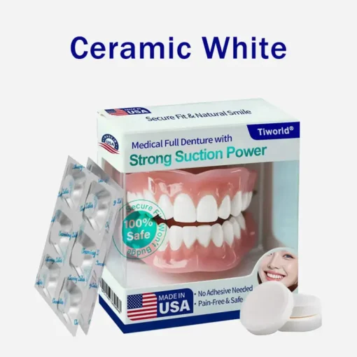 𝑇𝑖𝑤𝑜𝑟𝑙𝑑® Medical Full Denture with Strong Suction