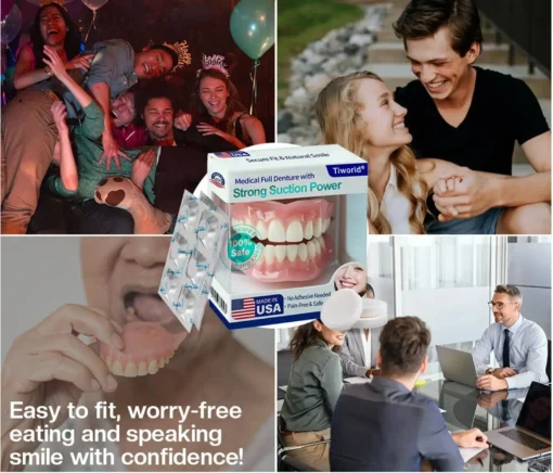 𝑇𝑖𝑤𝑜𝑟𝑙𝑑® Medical Full Denture with Strong Suction