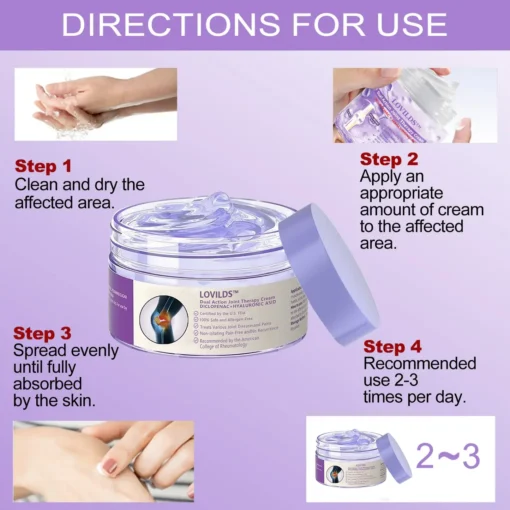 LOVILDS™ 7 Day Rapid Joint & Bone Therapy Cream